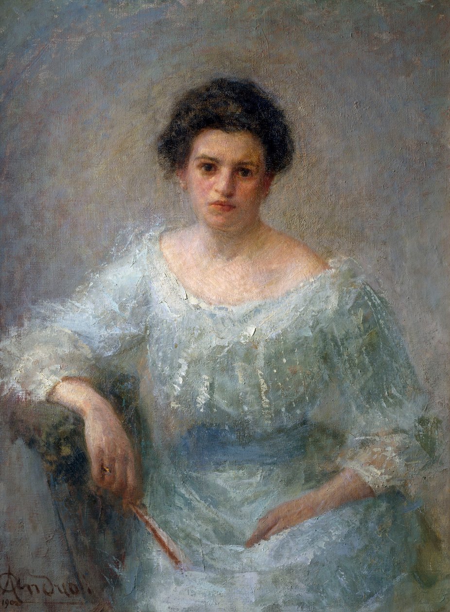Paolina Faglia grófnő portréja, 1902 után (olaj, vászon) alkotó: Attilio Andreoli