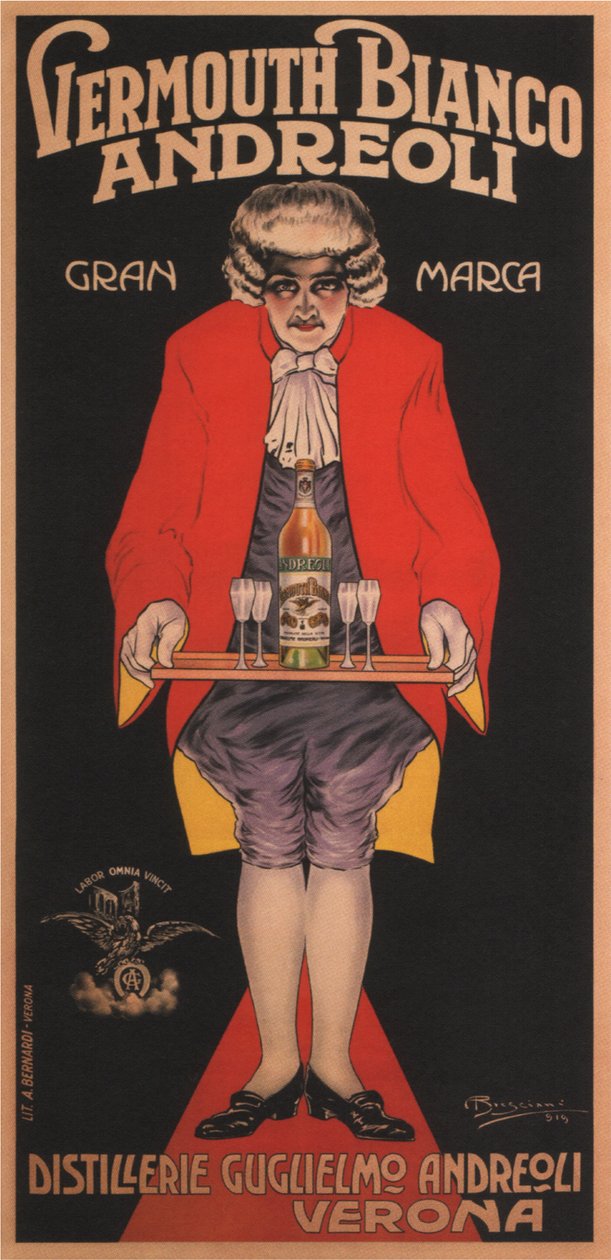 Vermut Bianco Andreoli, 1919 alkotó: Attilio Bresciani