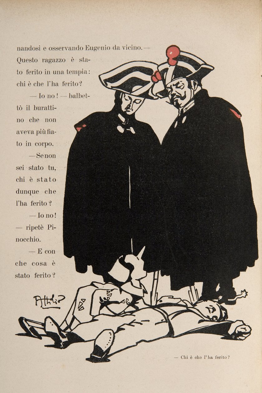 Illusztráció a Pinokkióból alkotó: Attilio Mussino