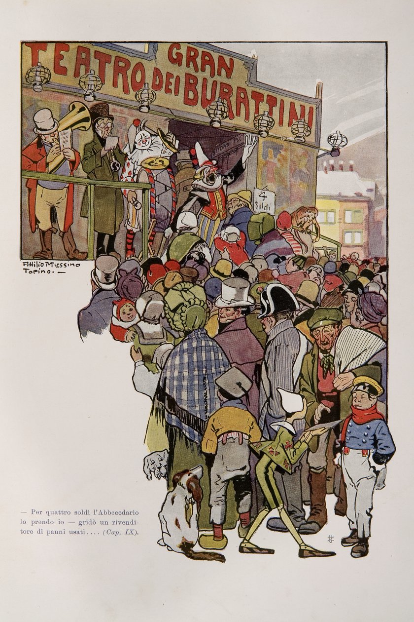 Illusztráció a Pinokkióból alkotó: Attilio Mussino