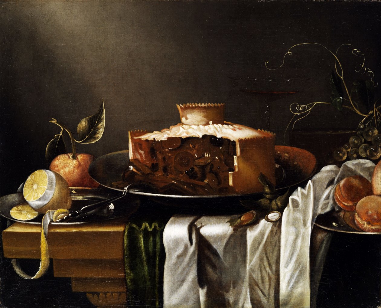 Csendélet pástétommal alkotó: Abraham van Calraet