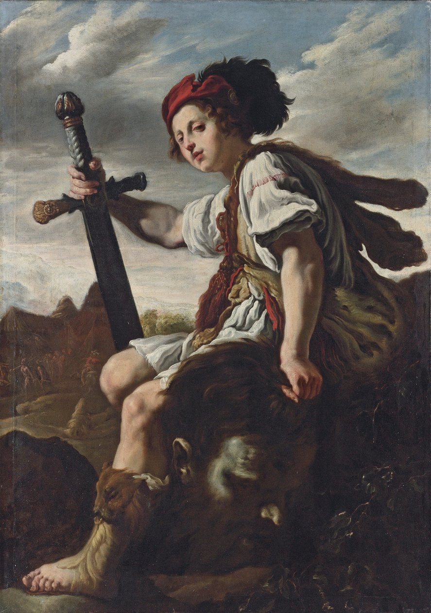 Dávid Góliát fejével alkotó: Attributed to Domenico Fetti