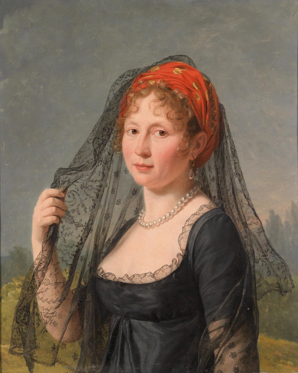 Feketébe öltözött hölgy portréja alkotó: Baron François Pascal Simon Gérard