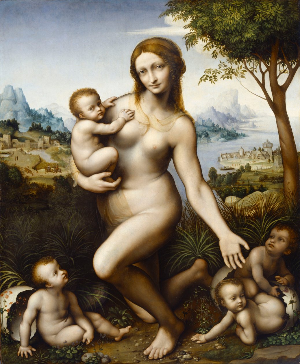 Leda a gyermekeikkel alkotó: Giampietrino