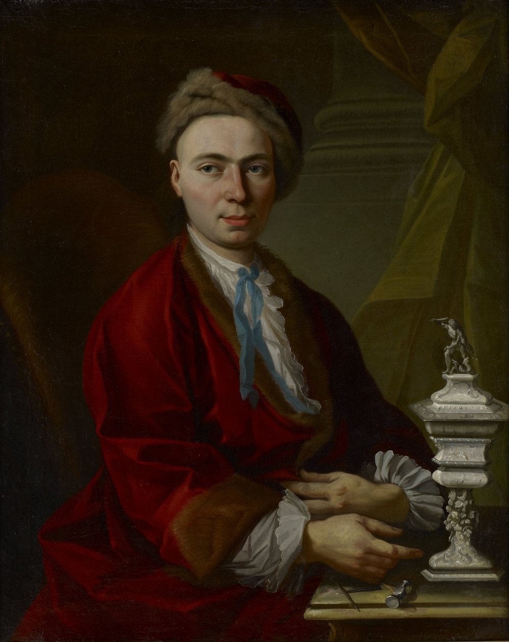 Johann Friedrich Baer ezüstműves portréja alkotó: Johann Daniel Heimlich