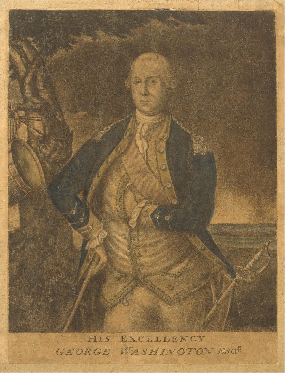 Őexcellenciája, George Washington Esqr. alkotó: Attributed to Samuel Blyth