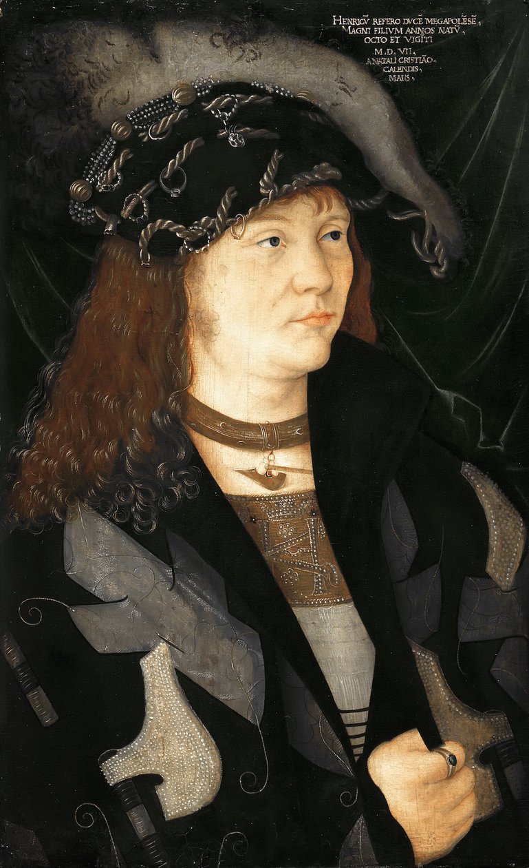 Német: V. Henrik V. Henrik mecklenburgi portréja alkotó: attributed to Jacopo de