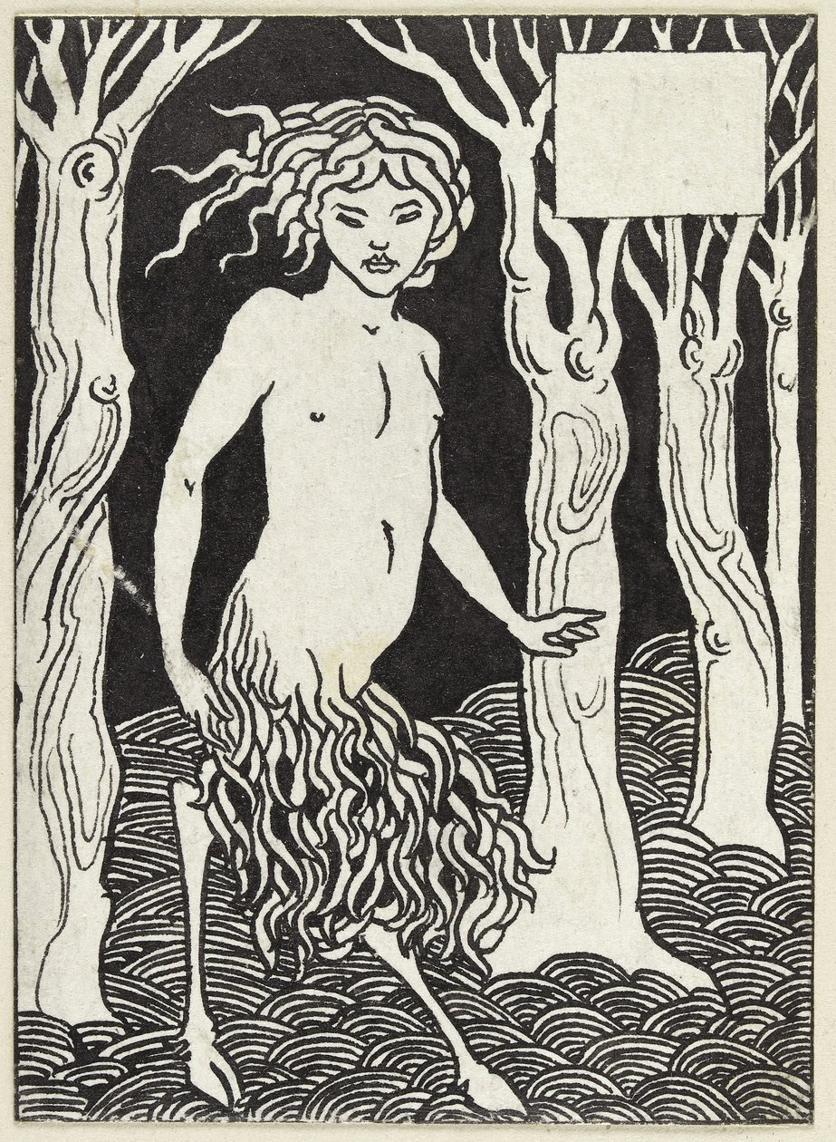 A Faun (toll és fekete tinta fehér papíron) alkotó: Aubrey Beardsley