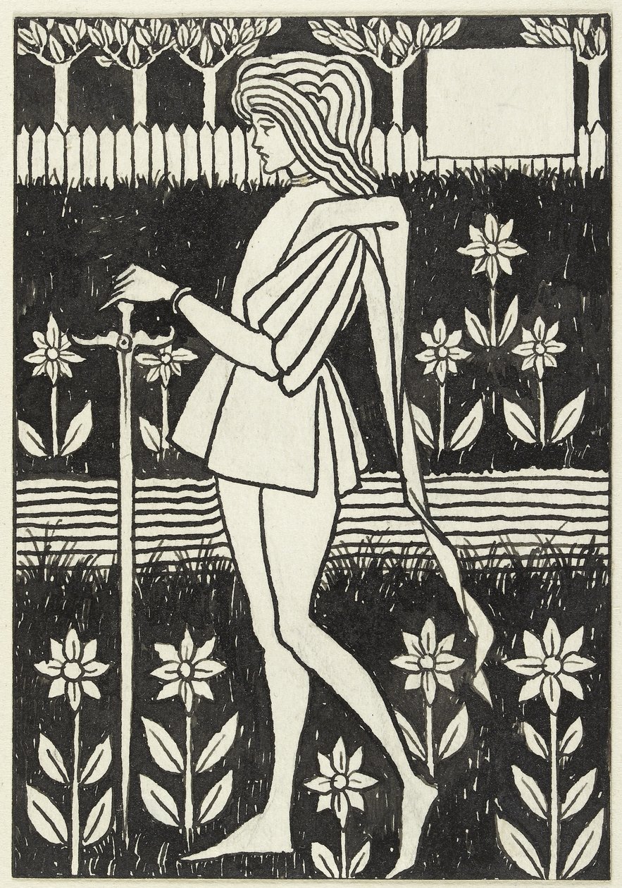 Egy oldal (toll és fekete tinta fehér papíron) alkotó: Aubrey Beardsley
