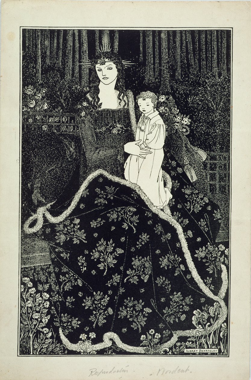 Egy nagy karácsonyi üdvözlőlap, 1895 (soros nyomat) alkotó: Aubrey Beardsley
