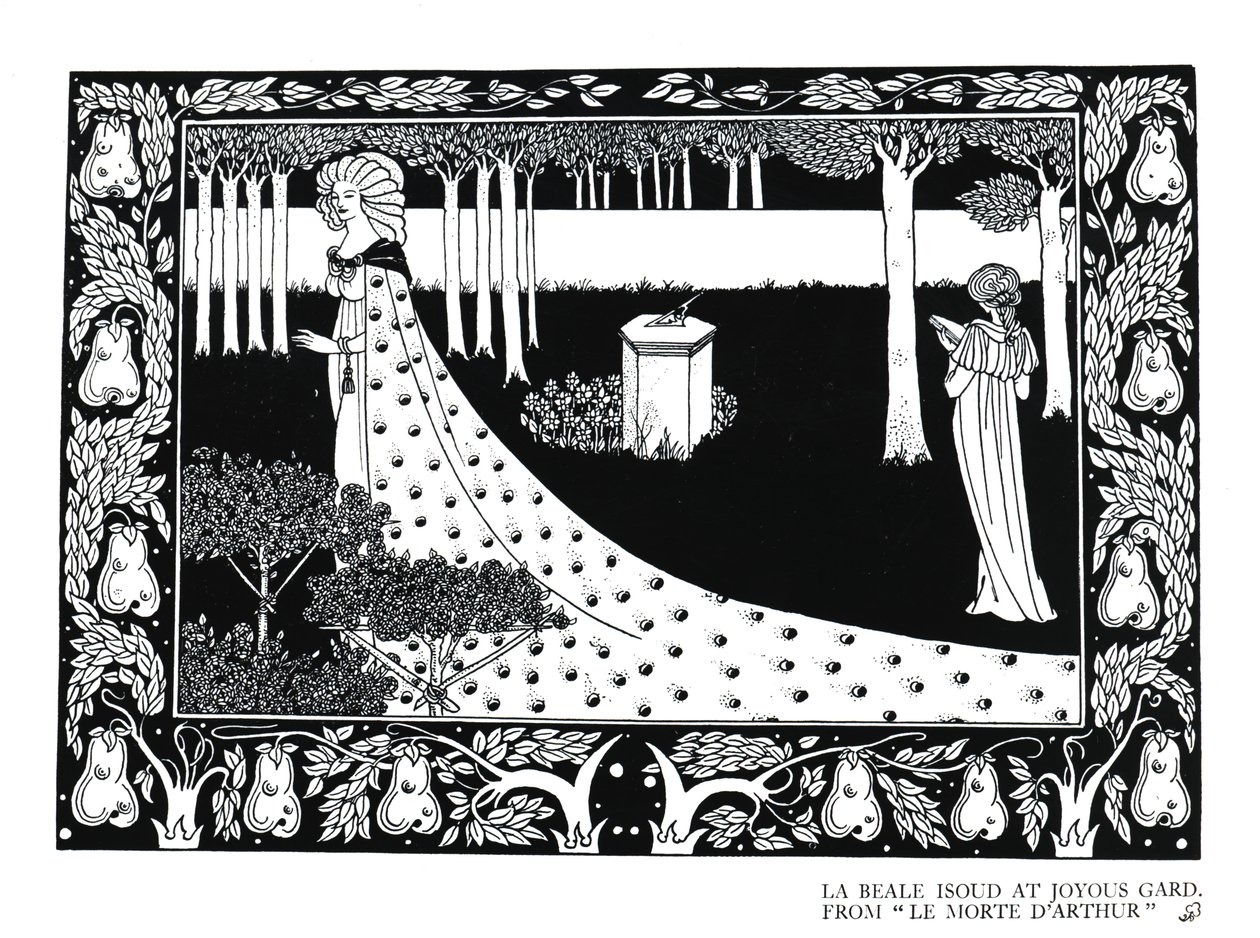 La Beale Isoud a Joyous Gardban, illusztráció a "Le Morte d