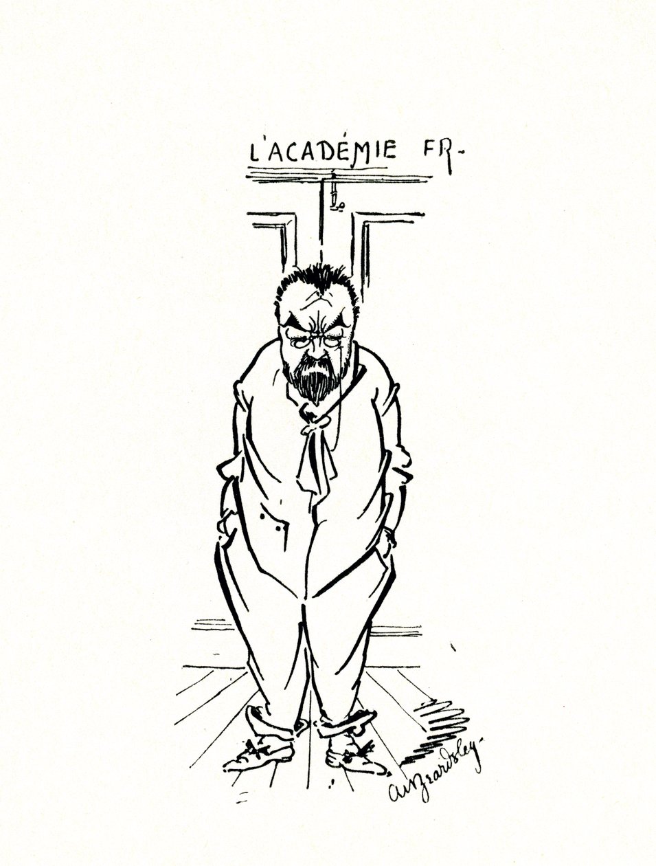 Emile Zola kizárása az Academie Francaise-ból, 1893 alkotó: Aubrey Beardsley