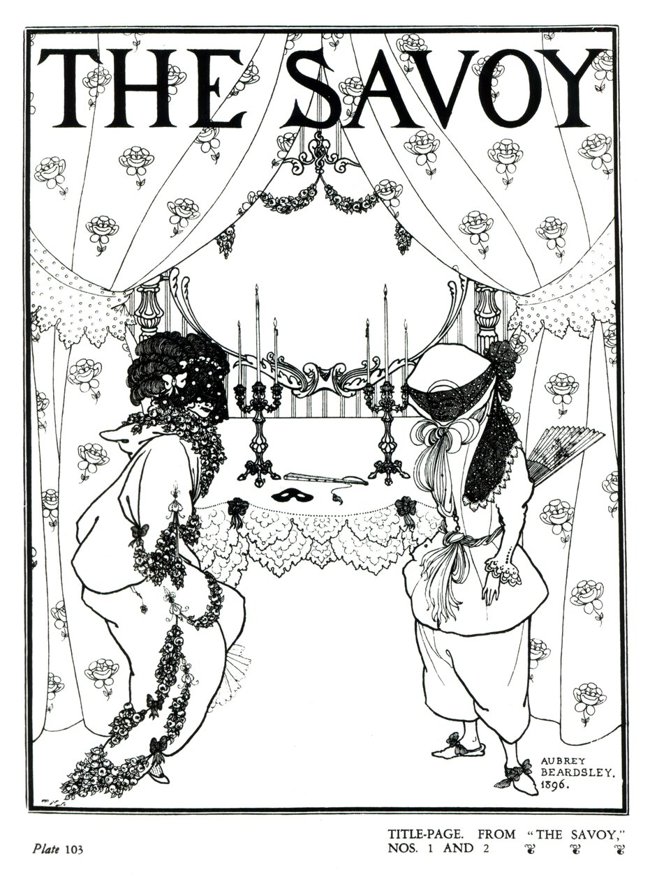 Címlap a „The Savoy” 1896. évi 1. és 2. számából alkotó: Aubrey Beardsley