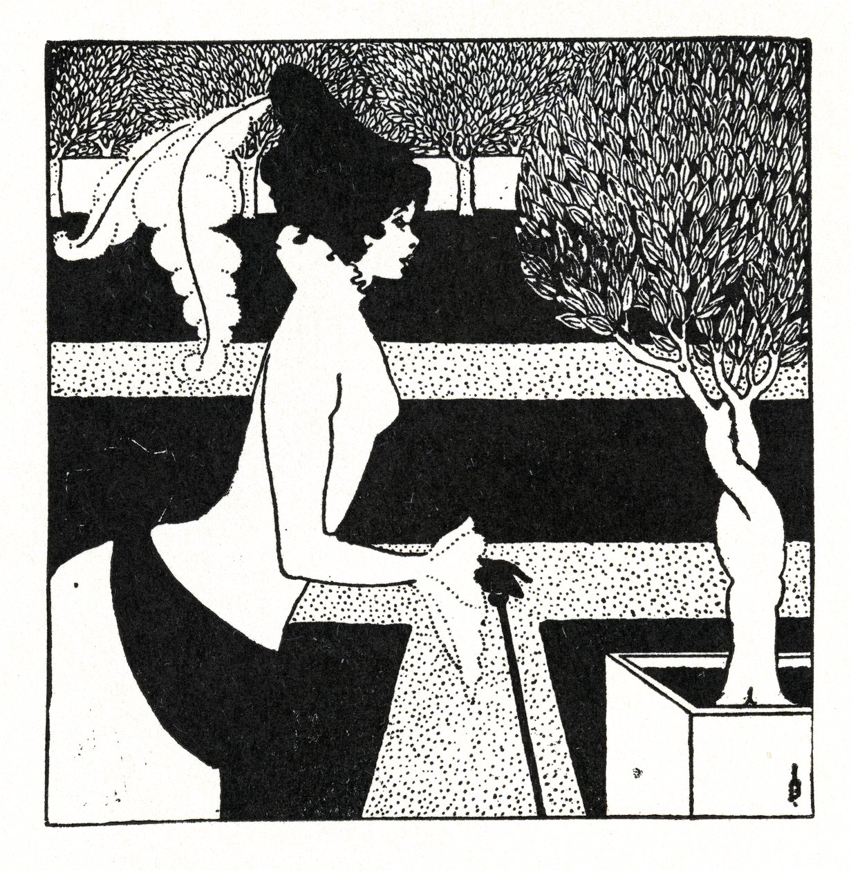 Címlapdísz a „Sárga Könyv” II. kötetéhez, 1894. július, 1899 alkotó: Aubrey Beardsley