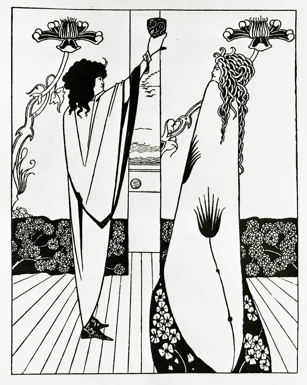 Hogyan ivta Tristan a szerelmi bájitalt, 1894 körül alkotó: Aubrey Beardsley
