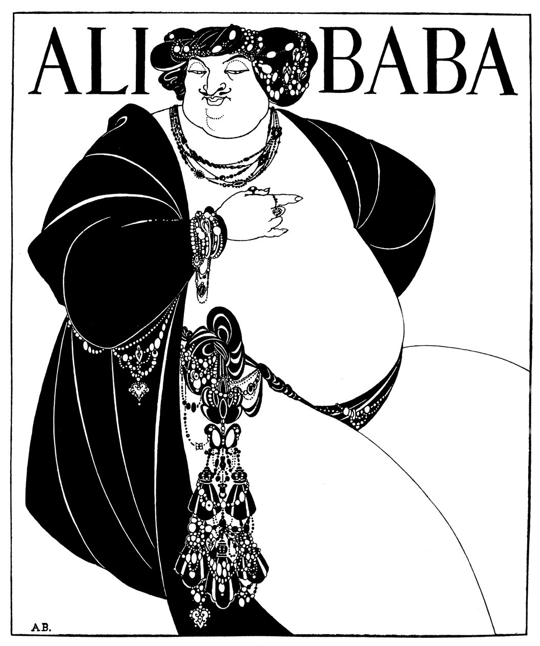 Ali Baba borítóterve, 1897 alkotó: Aubrey Beardsley