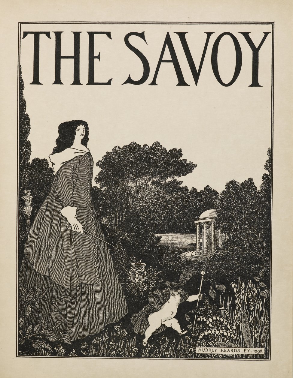 Borítóterv a „The Savoy” 1. számához egy ötven rajzból álló könyvből alkotó: Aubrey Beardsley