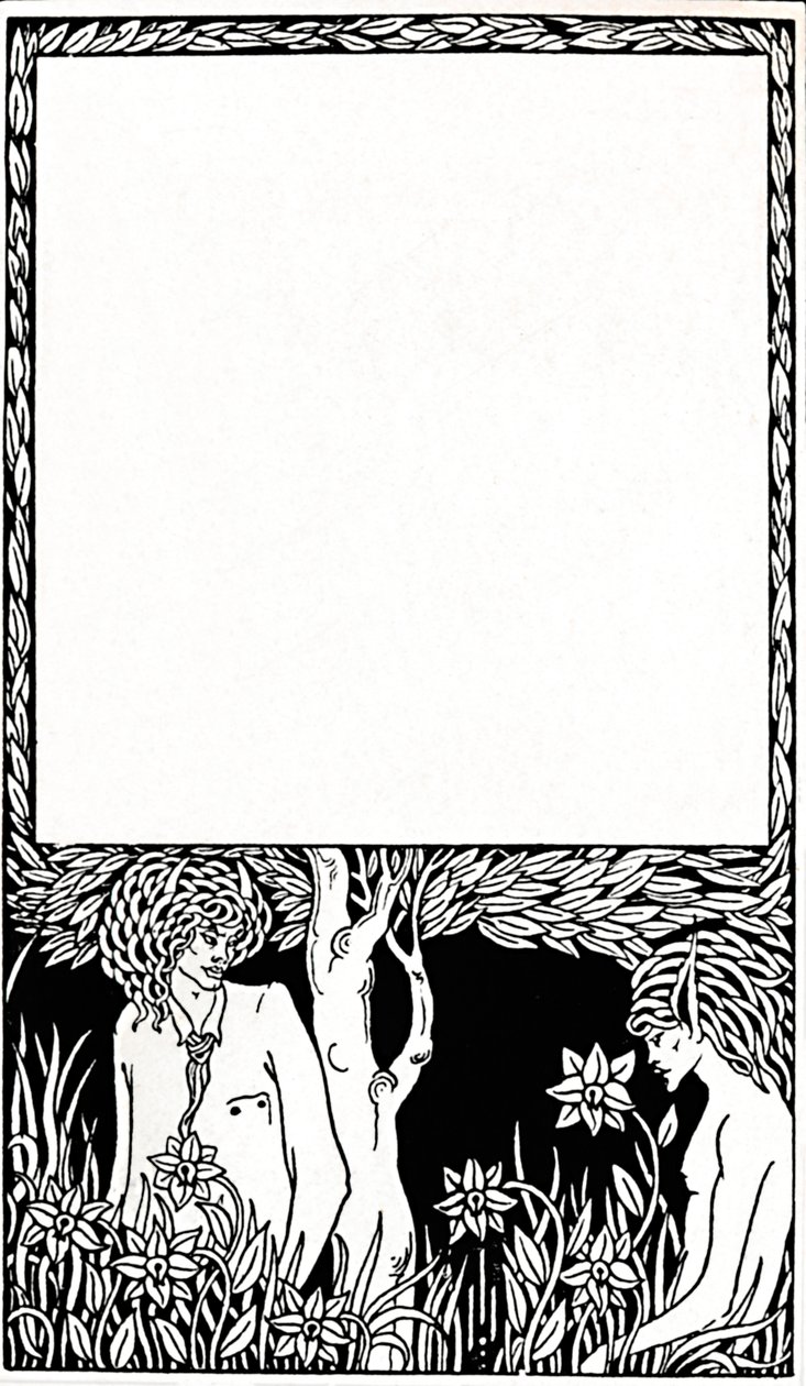 Tervezés a pogány iratok címlapjához, 1893, 1914 alkotó: Aubrey Beardsley