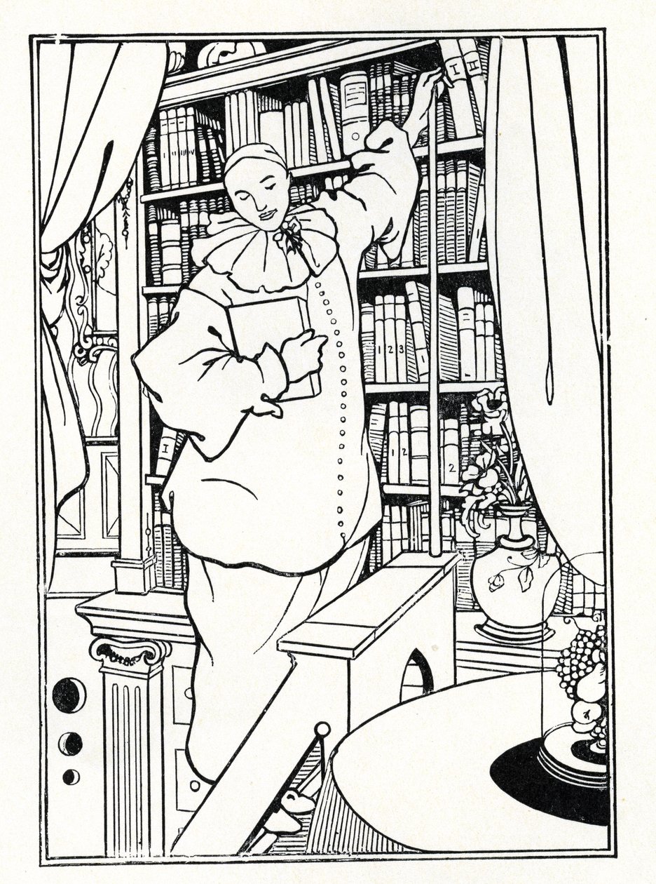 A „Pierrot” borítójának terve, 1896 alkotó: Aubrey Beardsley