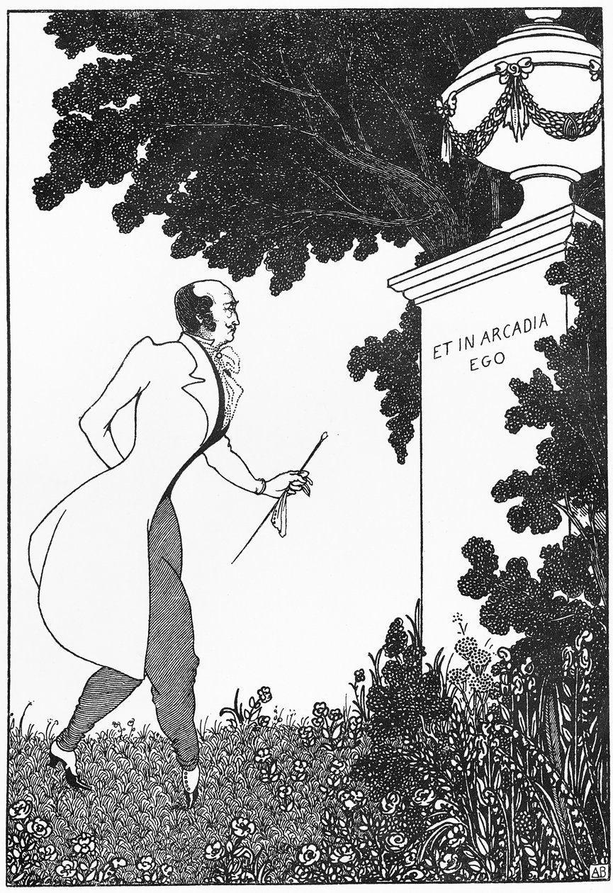 Et in Arcadia Ego, illusztráció a „The Savoy”-ból, 1896 alkotó: Aubrey Beardsley