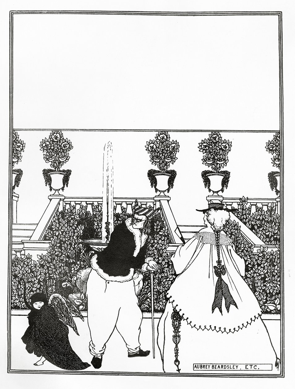 Az 1896-os „The Savoy” első borítójának terve alkotó: Aubrey Beardsley