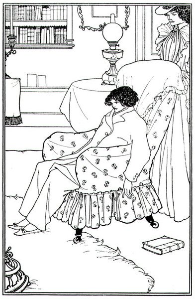 Frontispiece to An Evil Motherhood, pub. Írta: Elkin Mathews és Walt Ruding alkotó: Aubrey Beardsley