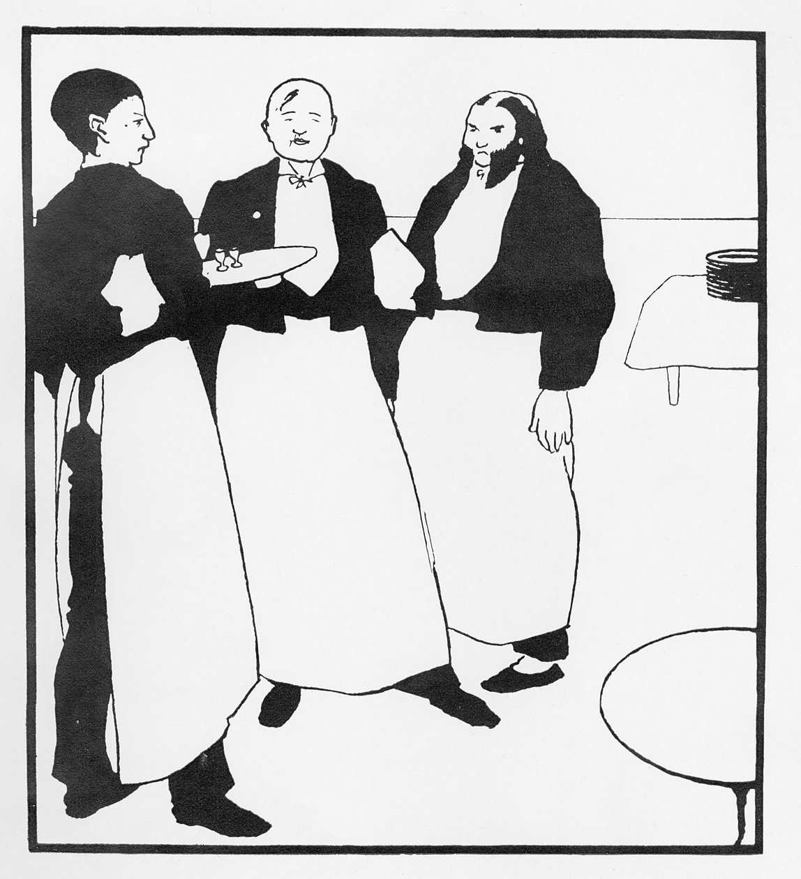 Garcons de Cafe, a „Sárga Könyv” illusztrációja alkotó: Aubrey Beardsley