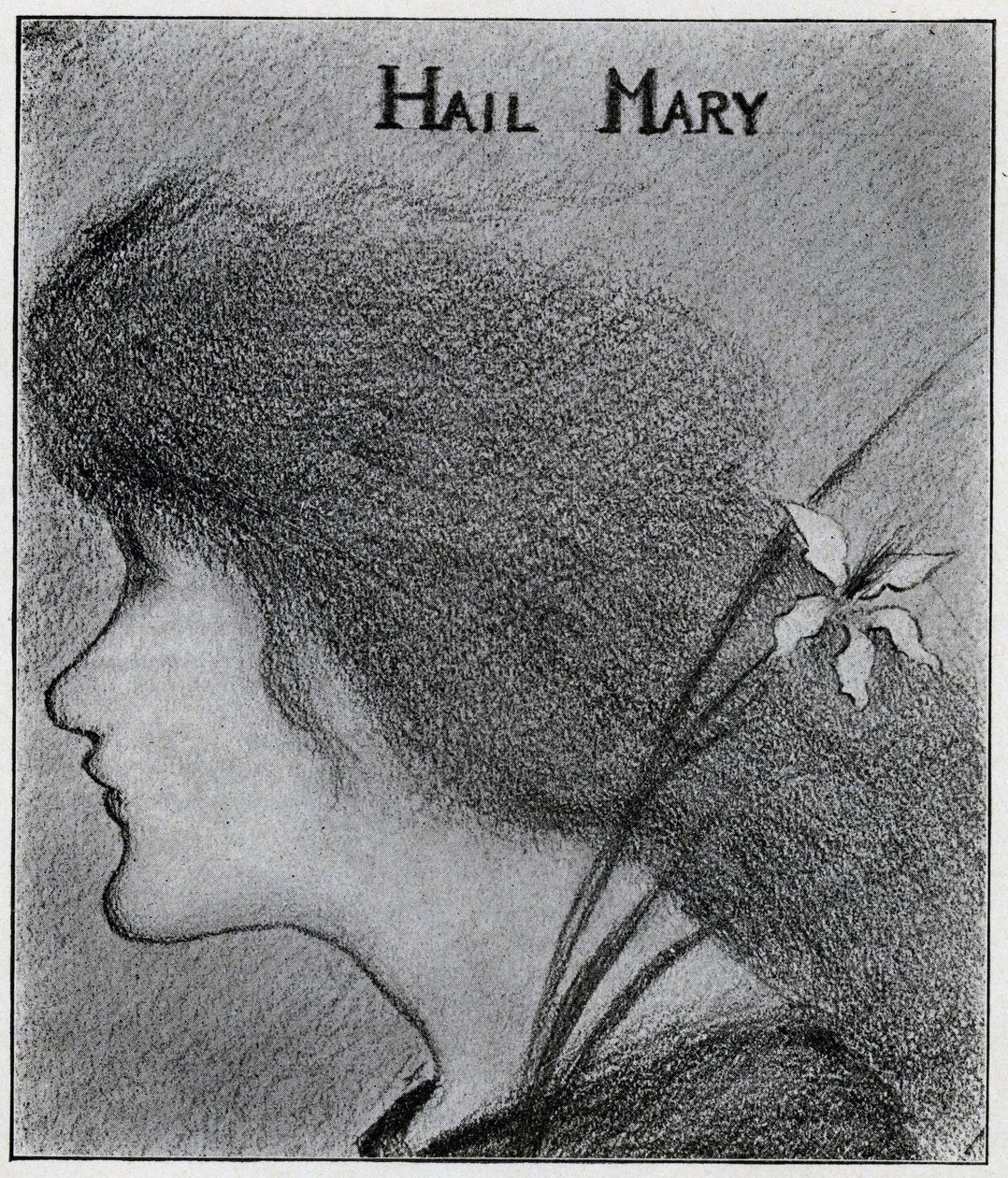 Üdvözlégy Mária (ceruza) alkotó: Aubrey Beardsley