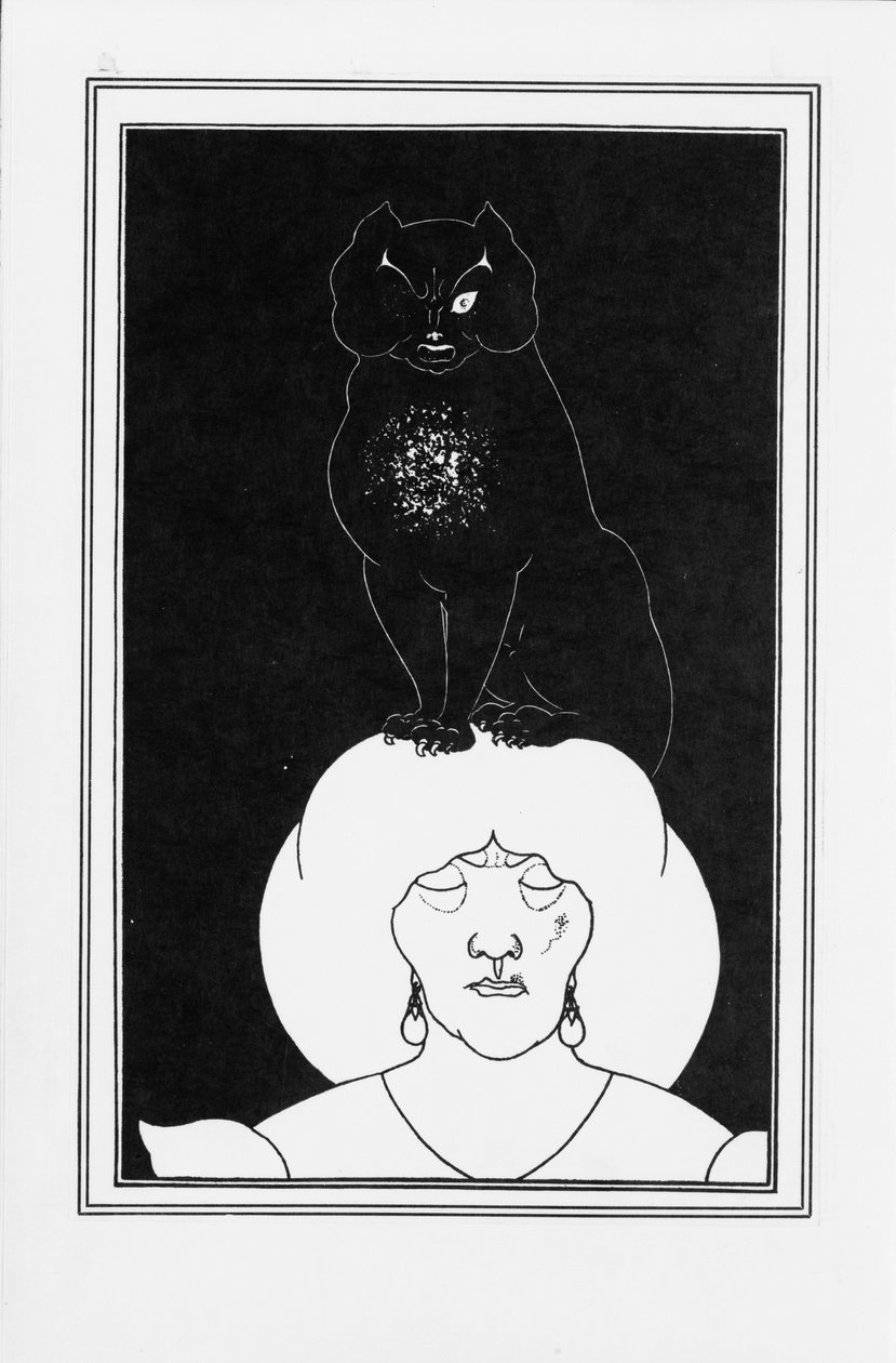 Illusztráció a The fekete macska című történethez, Edgar Allan Poe, 1894-1895 alkotó: Aubrey Beardsley