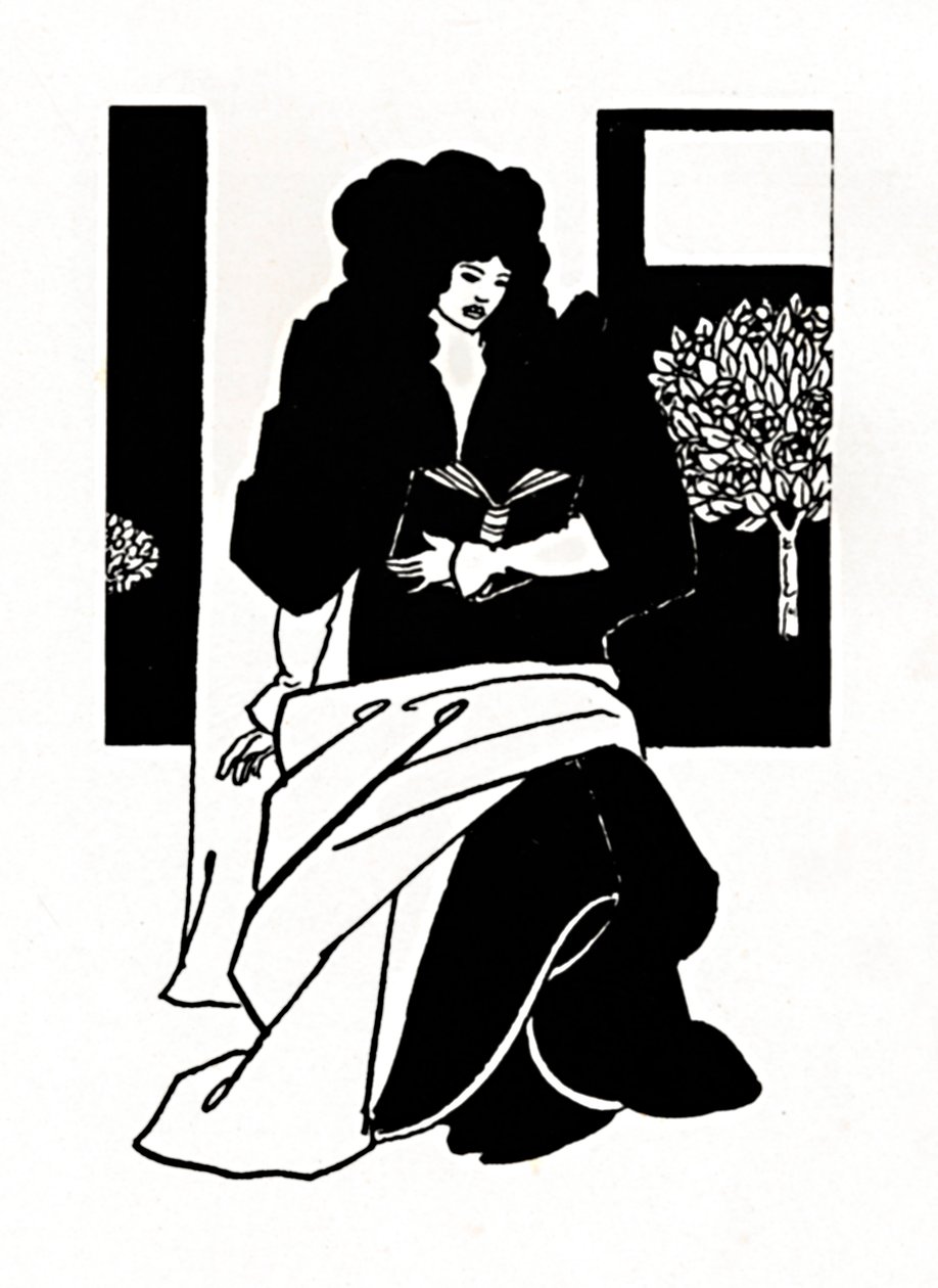 Illusztráció: Morte DArthur, 1893-1894, 1923 alkotó: Aubrey Beardsley