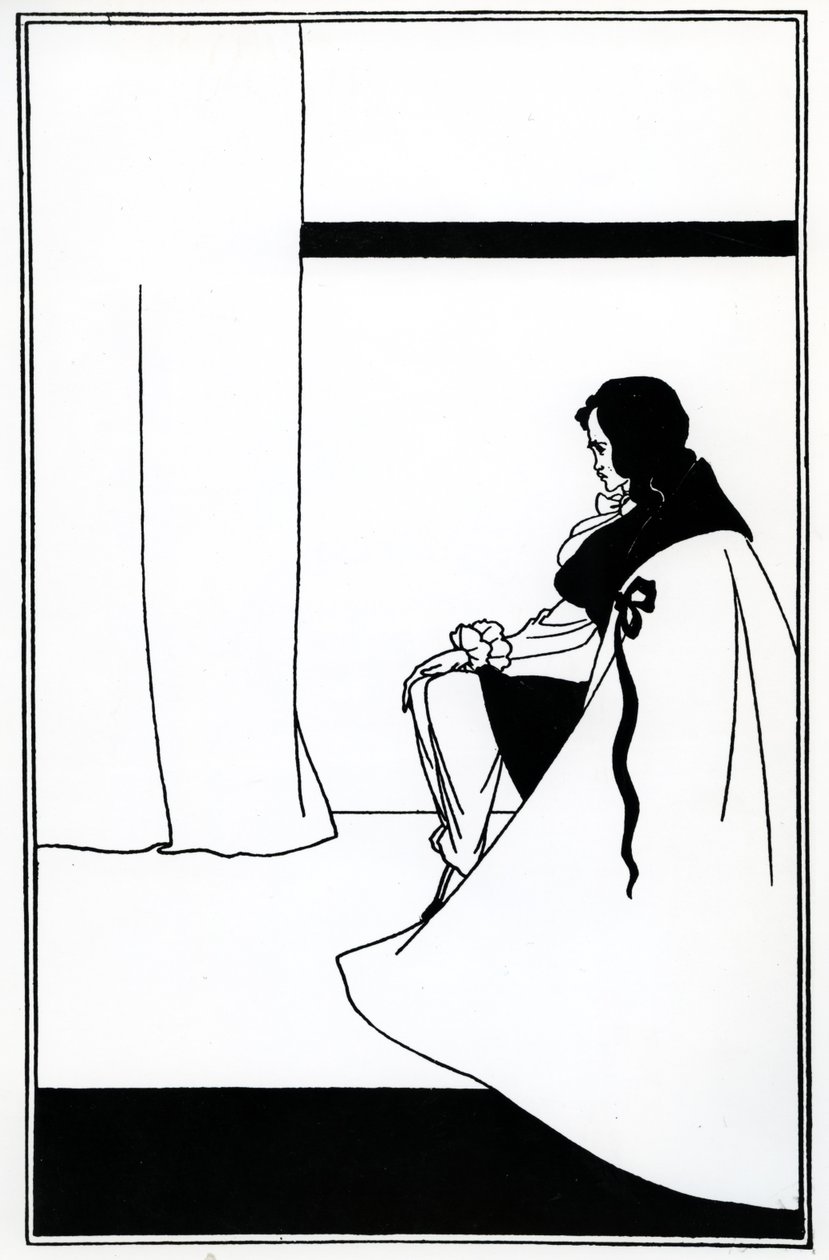 Illusztráció Edgar Allan Poe „The Fall of the Usher House” című művéhez, 1894 alkotó: Aubrey Beardsley