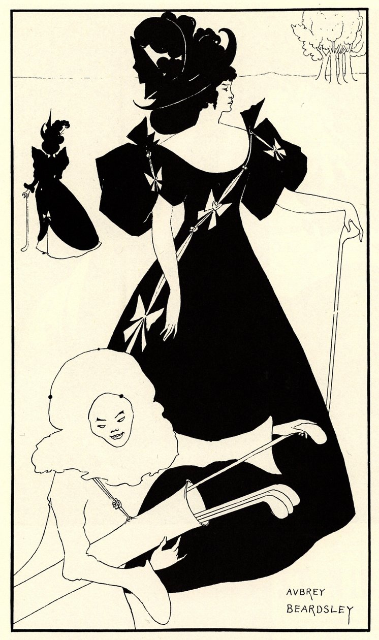 Meghívó a golfklub megnyitására, 1894 alkotó: Aubrey Beardsley