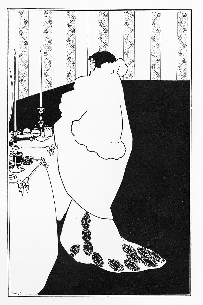 La Dame aux Camelias, illusztráció a "Sárga könyvből", 1894 alkotó: Aubrey Beardsley