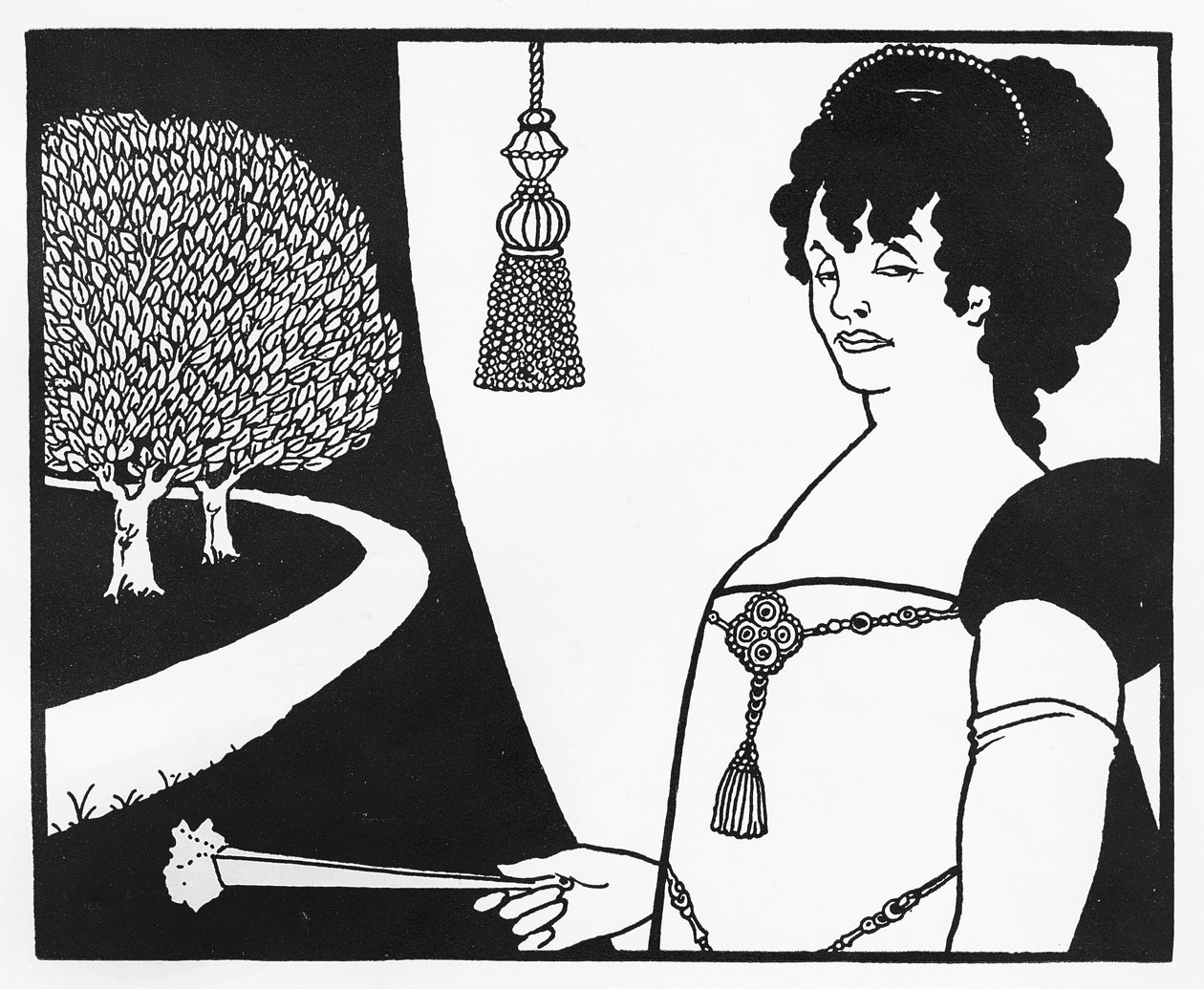 Madame Rejane, illusztráció a Sárga Könyvből, 1893-94 alkotó: Aubrey Beardsley