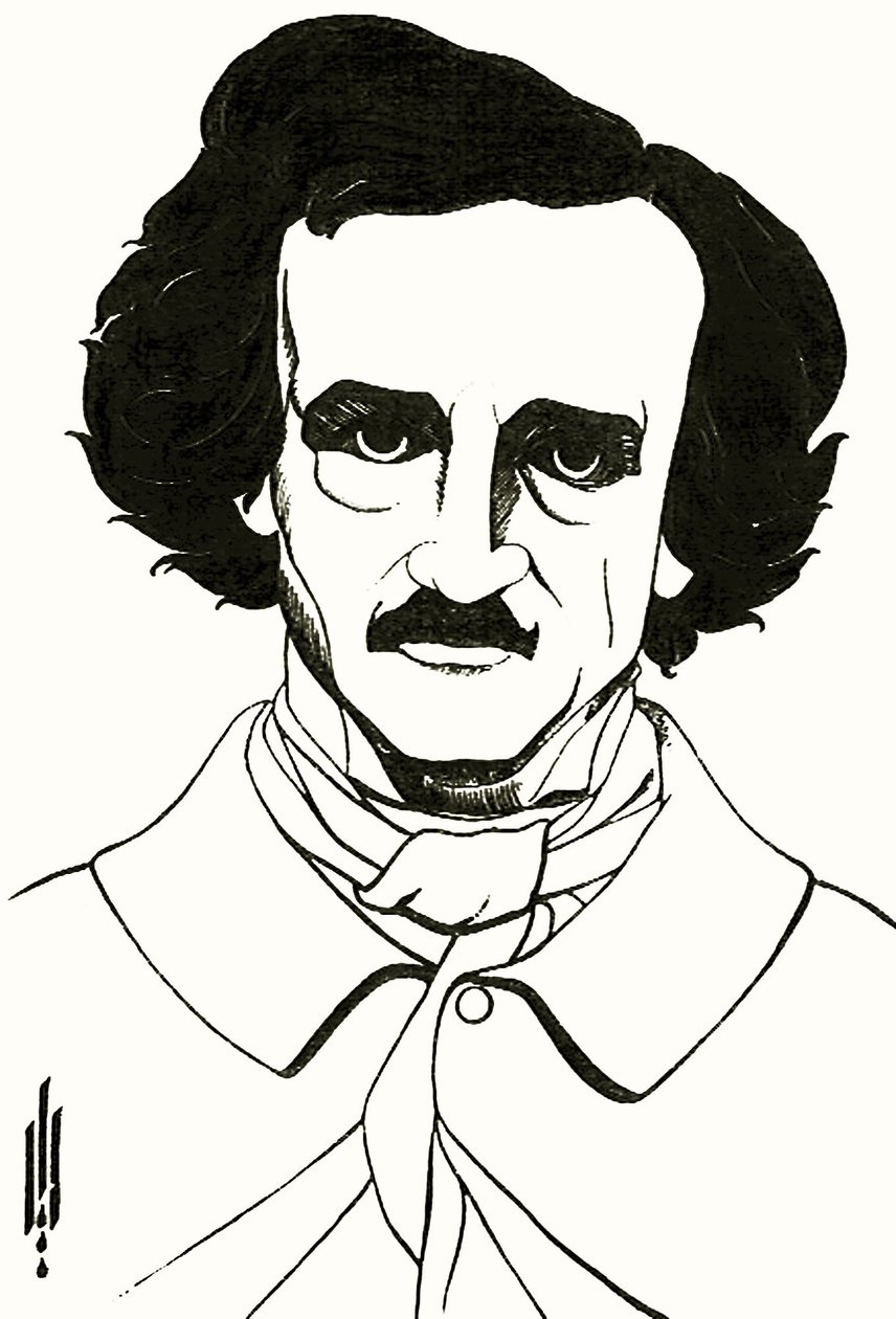 Edgar Allan Poe portréja, 1894 alkotó: Aubrey Beardsley