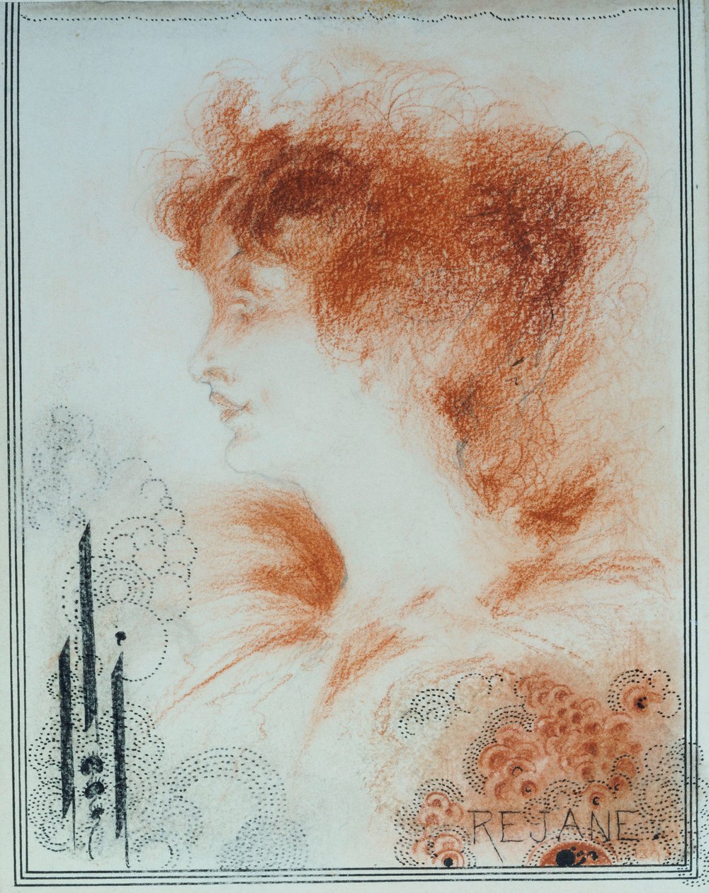 Rejane, 1894 alkotó: Aubrey Beardsley