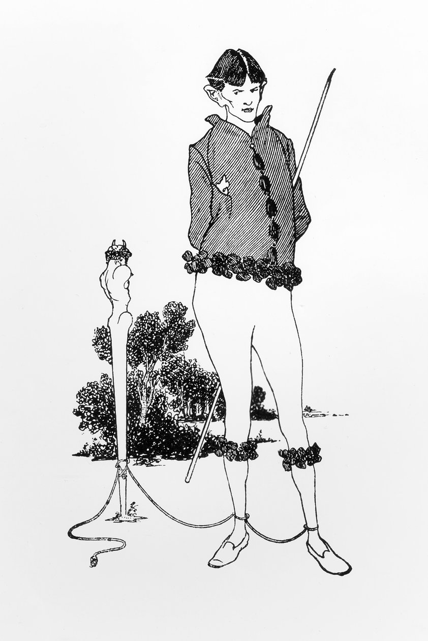 Önarckép egy hermához kötve alkotó: Aubrey Beardsley
