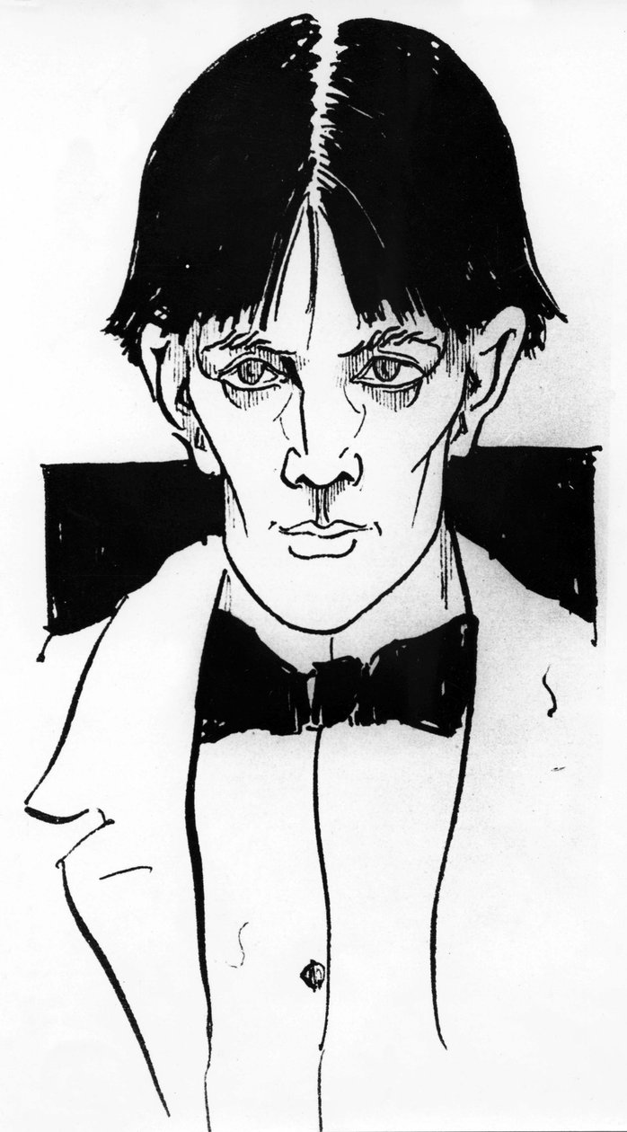 Aubrey Vincent Beardsley (1872-1898) angol illusztrátor és író önarcképe alkotó: Aubrey Beardsley