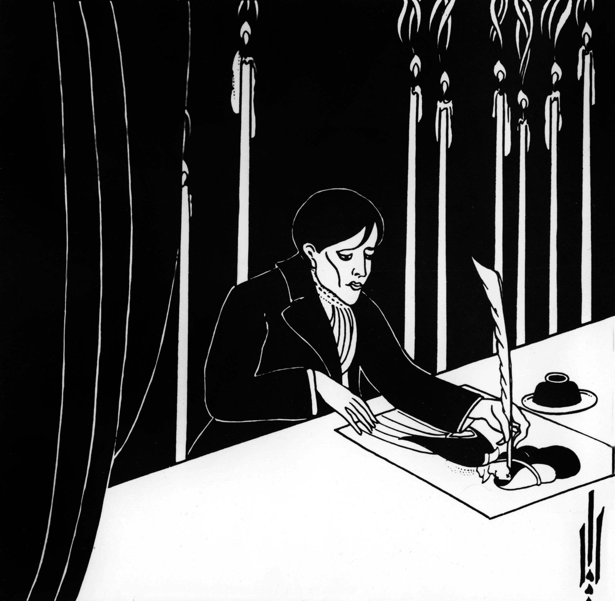 Aubrey Vincent Beardsley (1872-1898) angol illusztrátor és író önarcképe alkotó: Aubrey Beardsley