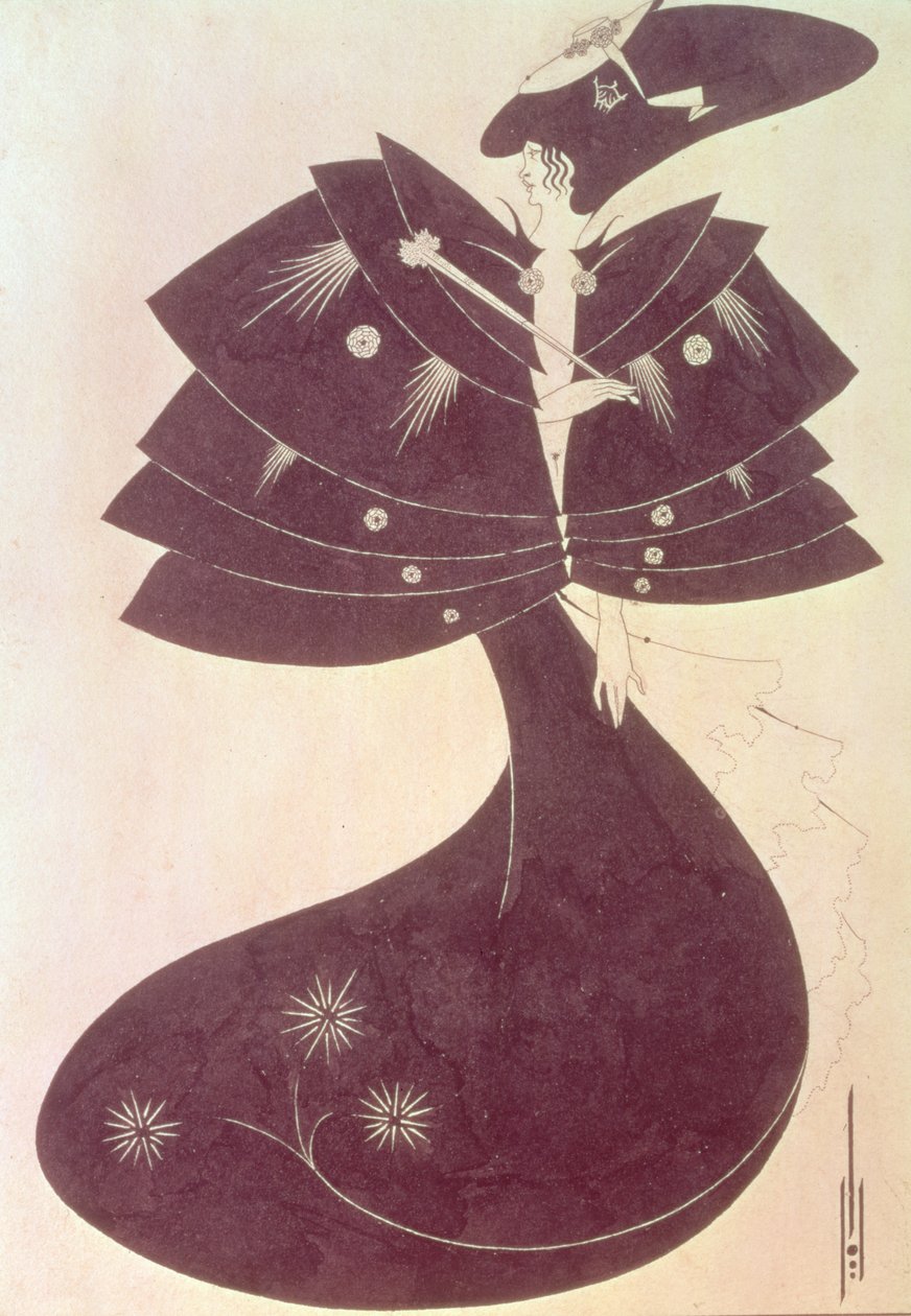 The Black Cape, illusztráció Oscar Wilde „Salome” című drámájának angol kiadásához, 1894 (toll és tinta) alkotó: Aubrey Beardsley