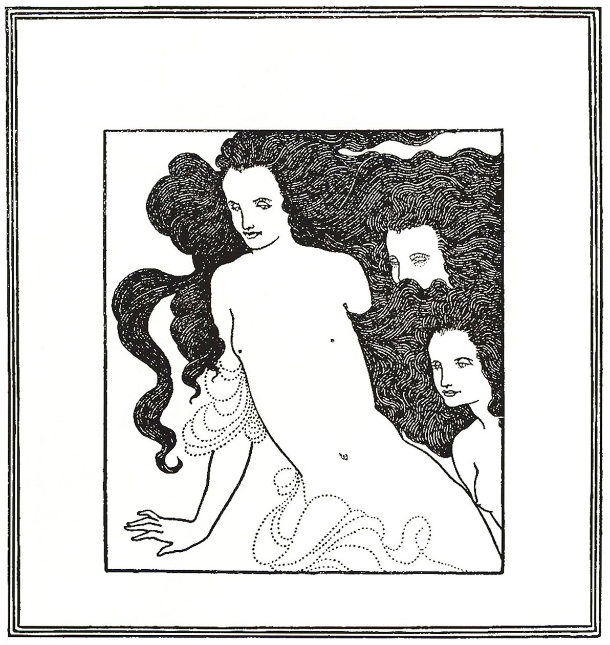 A Rajnaarany vígjátéka, előlap 1872 alkotó: Aubrey Beardsley