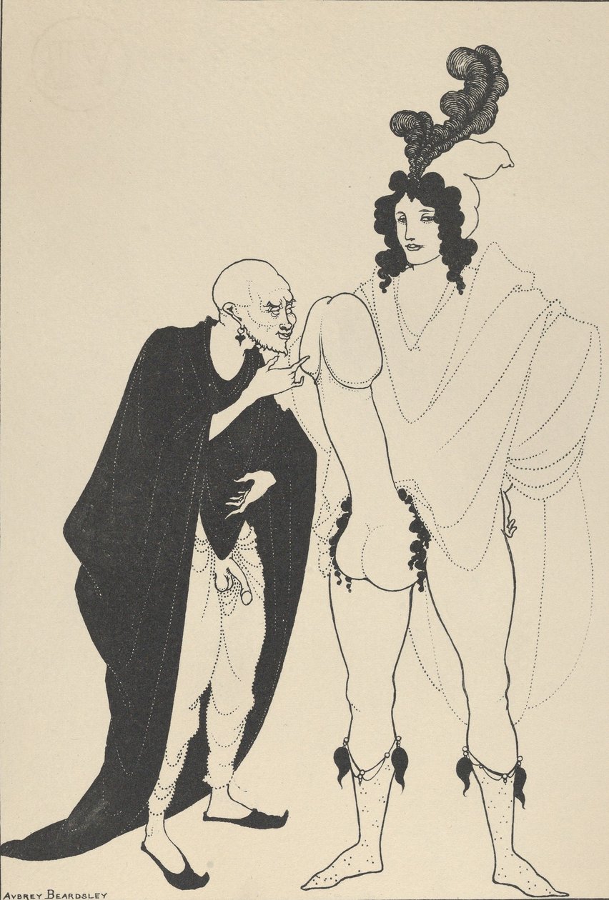 The Examination of the Herald, The Lysistrata of Aristophanes, kb. 1926. alkotó: Aubrey Beardsley