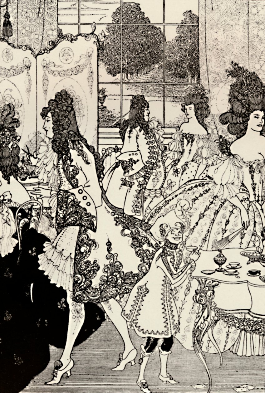 A zár megerőszakolása. Sándor pápa. Tollrajz, 1896, 1923 alkotó: Aubrey Beardsley