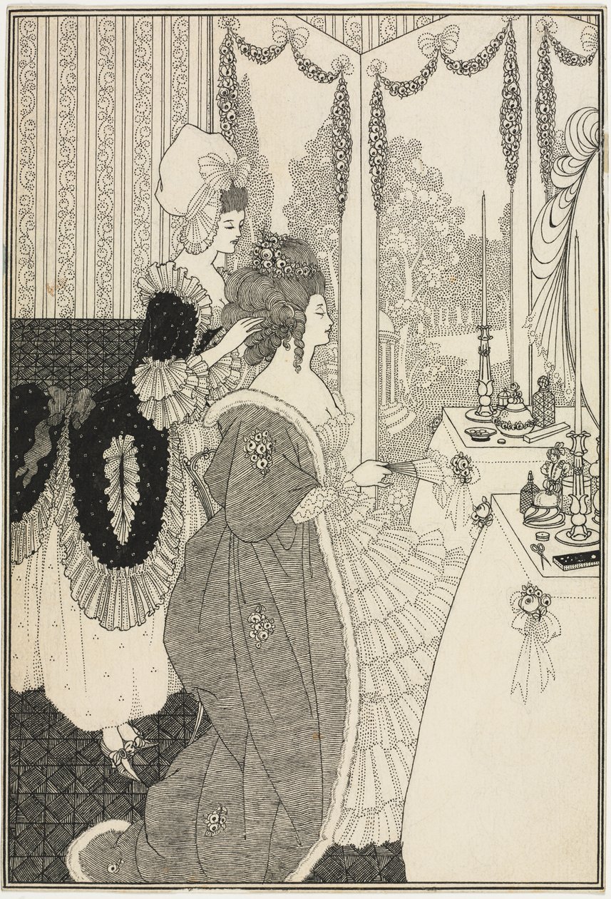 A WC, Alexander Pope A zár megerőszakolásából alkotó: Aubrey Beardsley