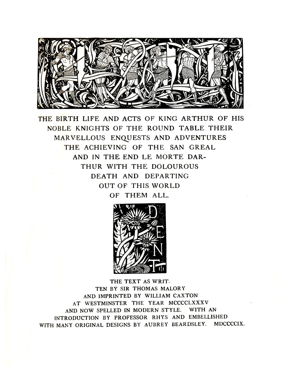 A címlapot Aubrey Beardsley tervezte a J. M. Dent and Sons Ltd. számára, 1909, 1914. alkotó: Aubrey Beardsley