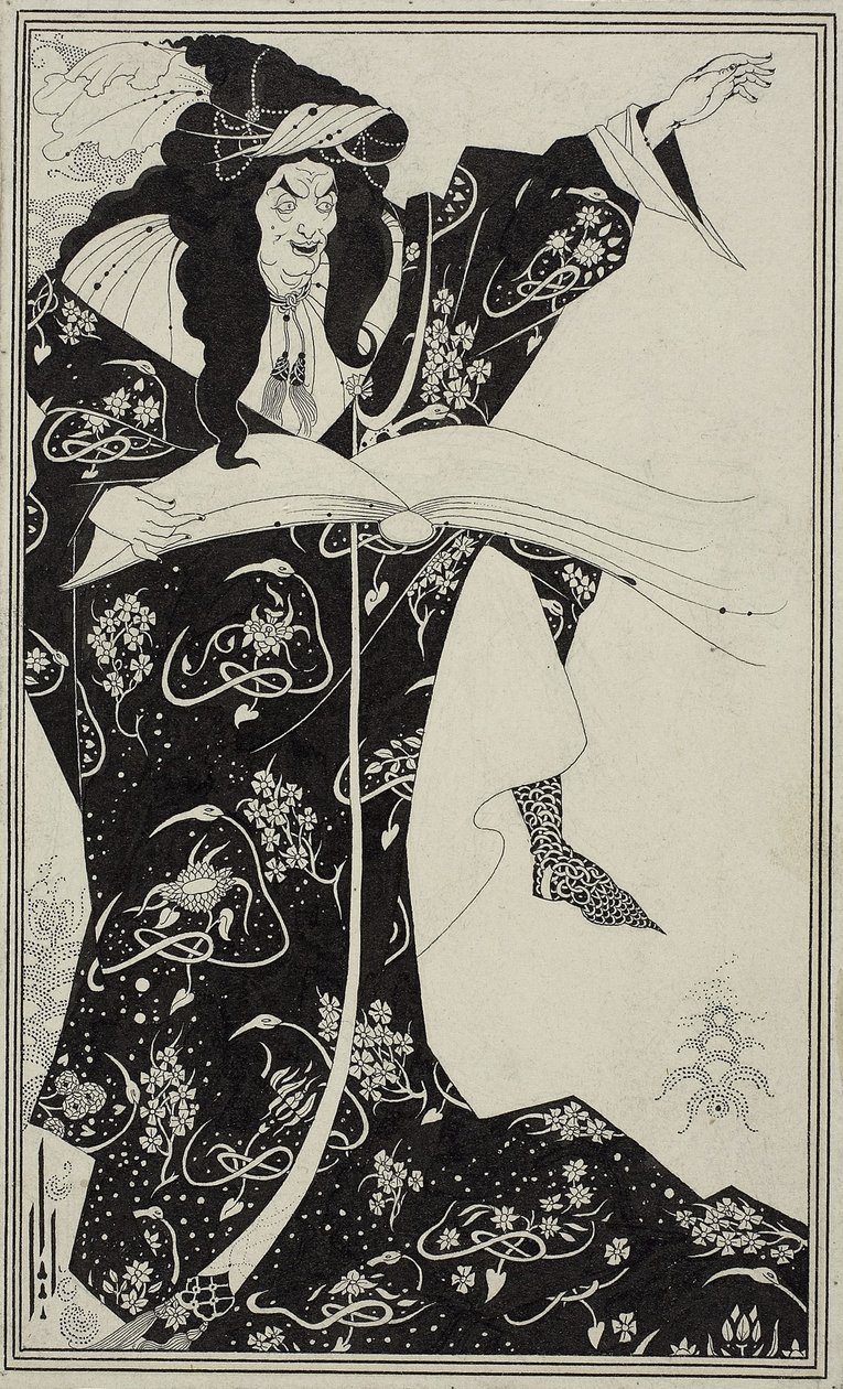 Varázsló Vergilius, 1893 körül alkotó: Aubrey Beardsley