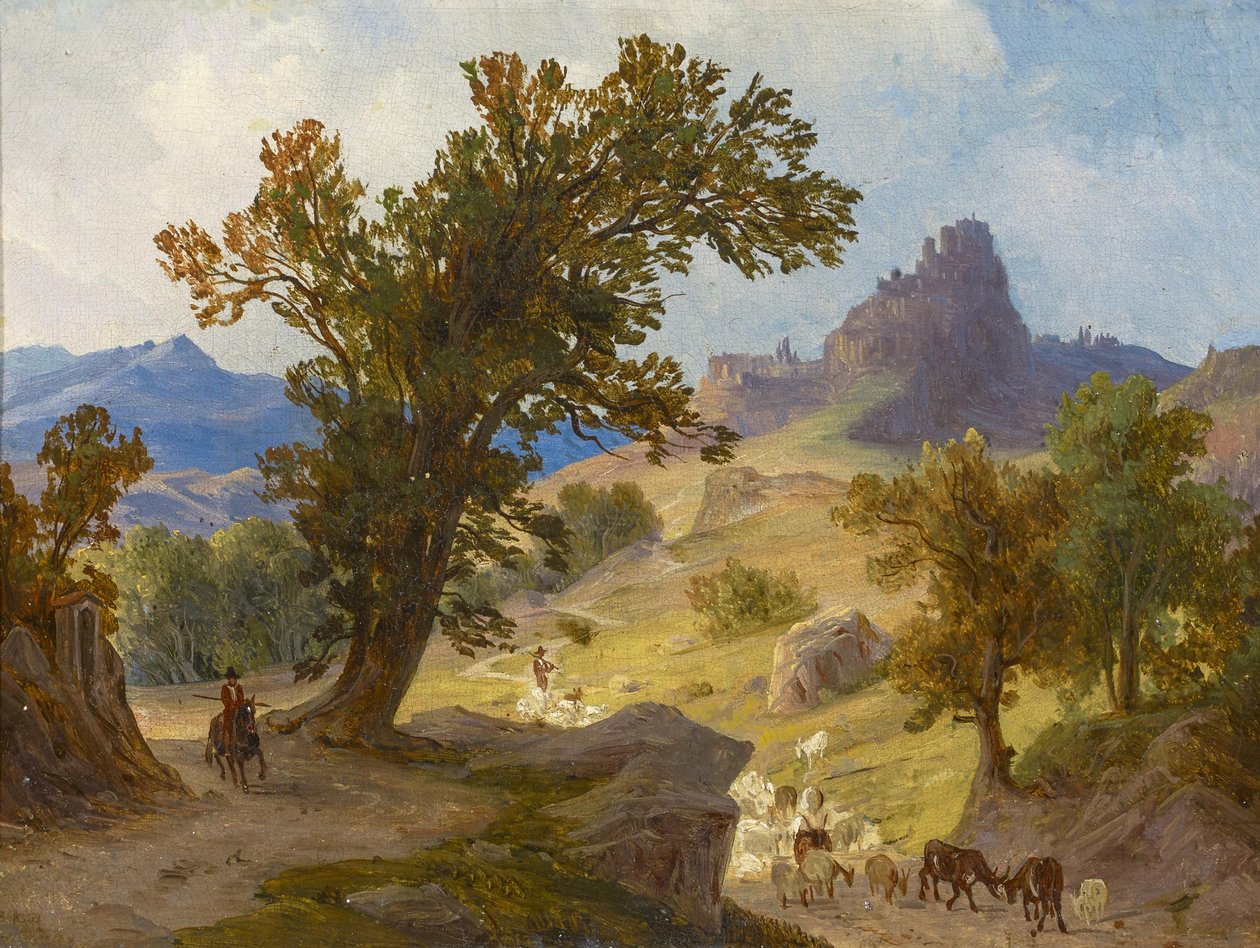 Pásztorok Cervara alatt a Latiumban alkotó: August Ahlborn