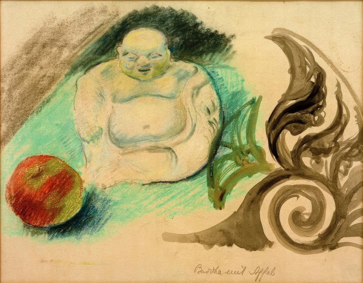 Buddha almával alkotó: August Macke