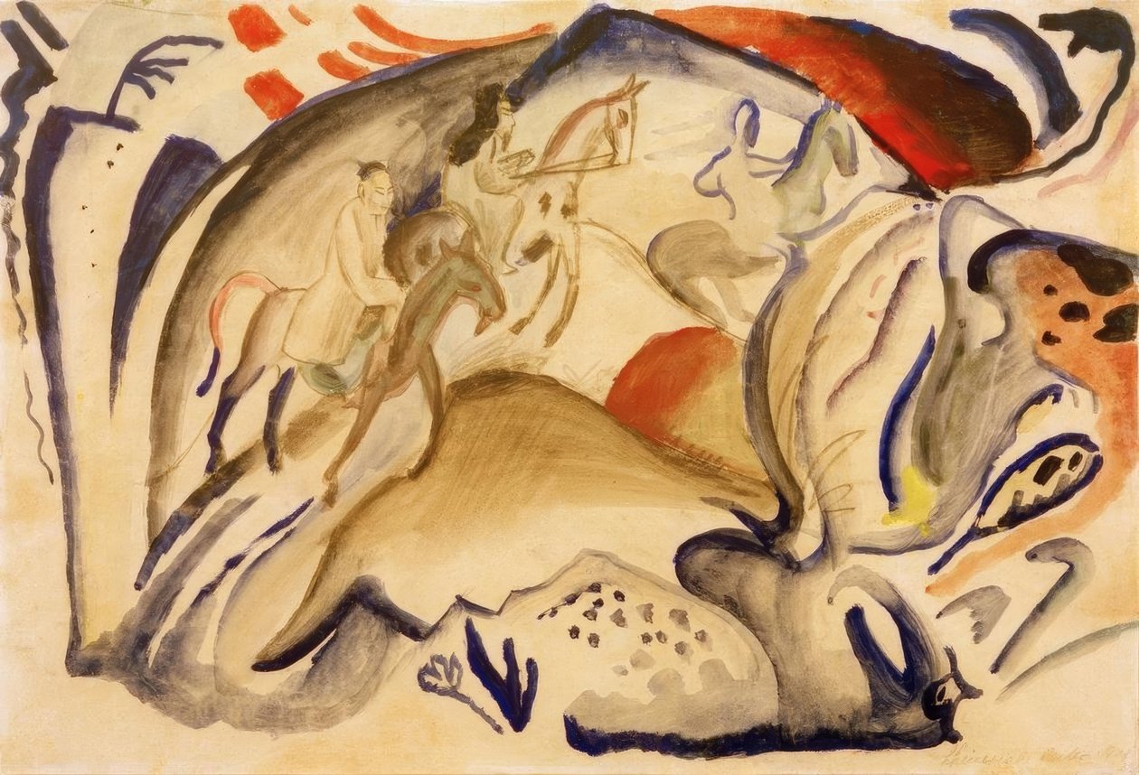 Kínai lovasok alkotó: August Macke