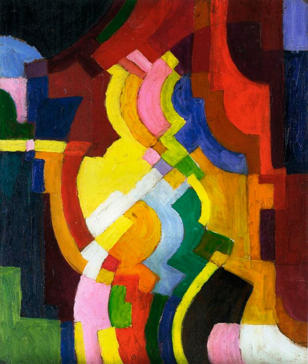Színes formák III, 1913 alkotó: August Macke